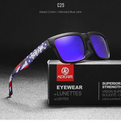 Sonnenbrille quadratisch polarisiert Angeln Lifestyle Spiegel Hartbox Unisex