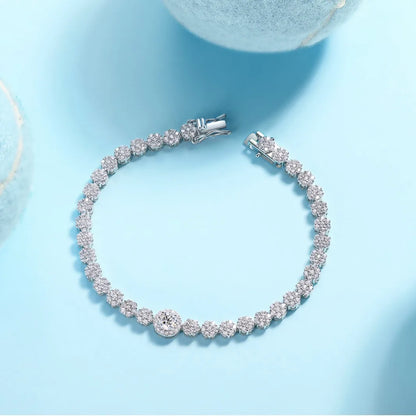 Damen-Armband mit großem Moissanit-Stein