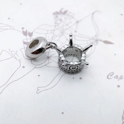 Damen-Charm-Anhaenger Krone Vintage aus Sterlingsilber