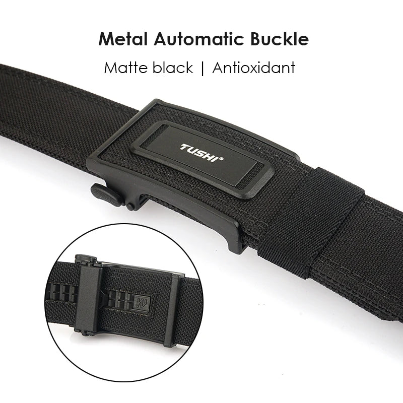 Herren-Taktischer Gürtel Mit Metall-Schnalle Für Outdoor-Einsatz 3,8 cm Breite Aus Polyester
