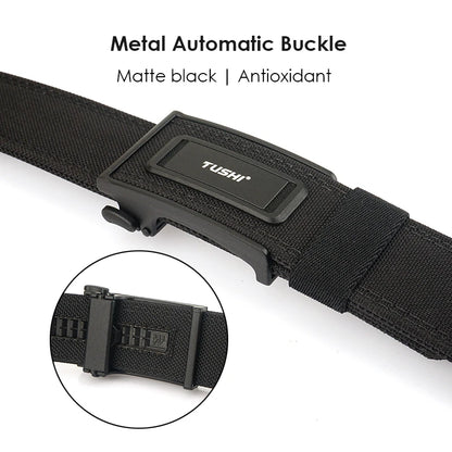 Herren-Taktischer Gürtel Mit Metall-Schnalle Für Outdoor-Einsatz 3,8 cm Breite Aus Polyester