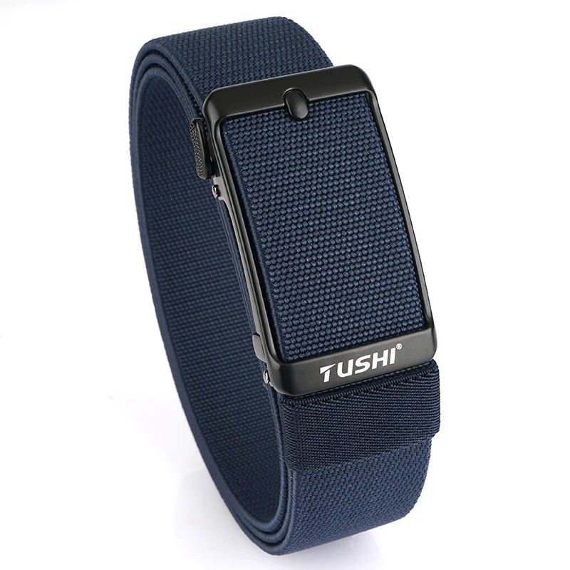 Unisex-Gürtel aus Nylon mit elastischer Passform und Automatischer Metallschnalle