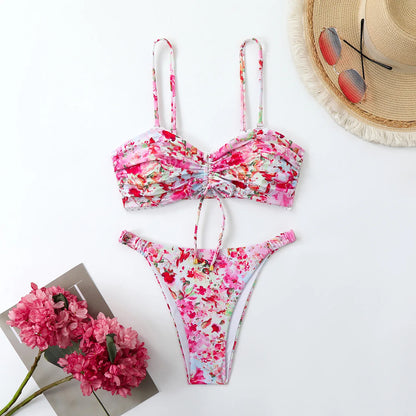 Sommerlicher Push-Up-Bikini im brasilianischen Stil – ideal für Strand und Pool