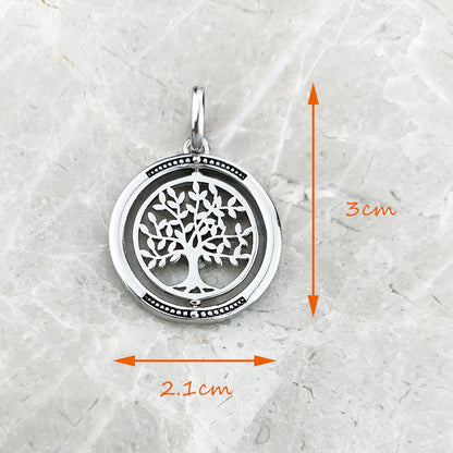 Damen-Charm-Anhänger Lebensbaum Liebe romantisch aus Sterlingsilber