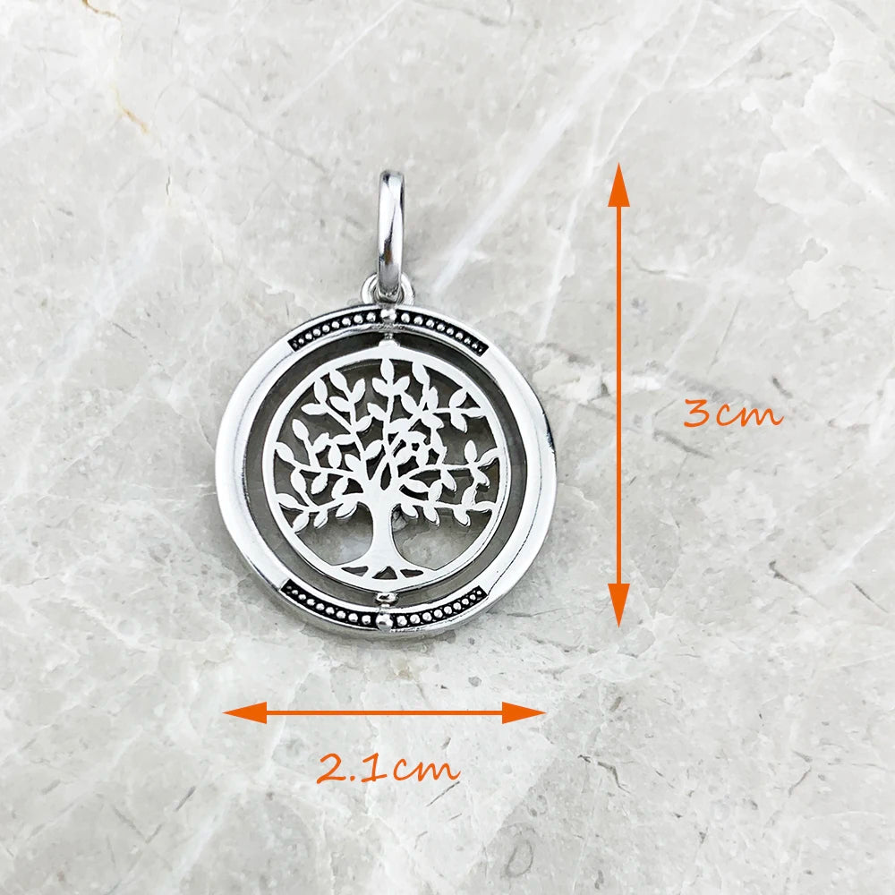 Damen-Charm-Anhänger Lebensbaum Liebe romantisch II aus Sterlingsilber