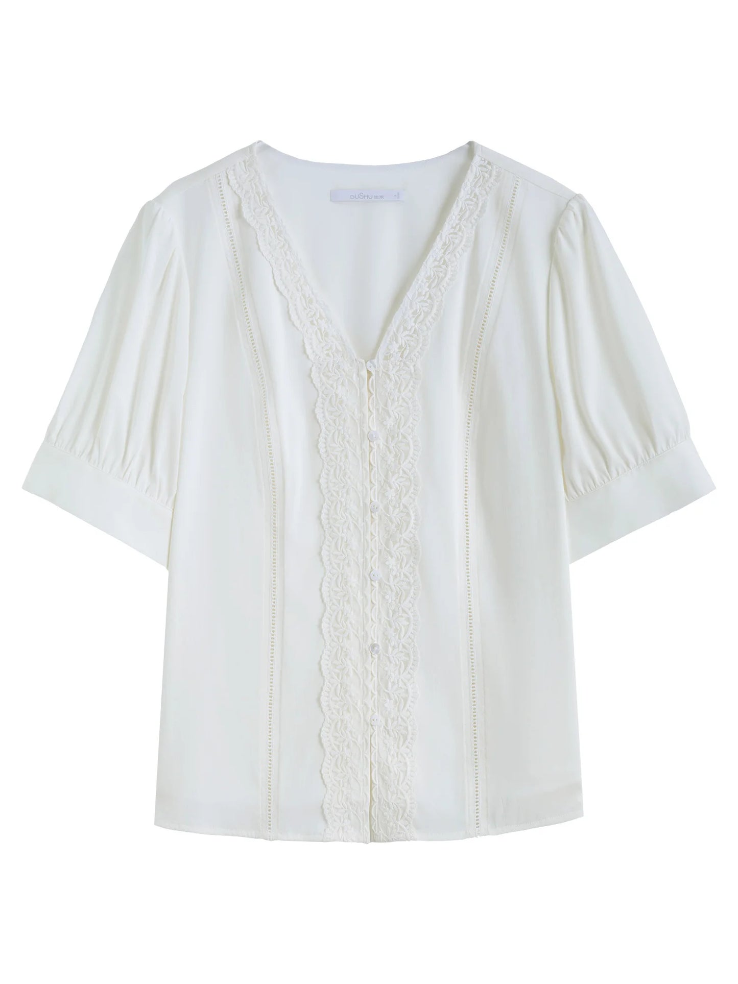 Damenbluse mit Muschelkragen und A-Linien-Schnitt – schmeichelnde Taille, vielseitig von Büro bis Freizeit