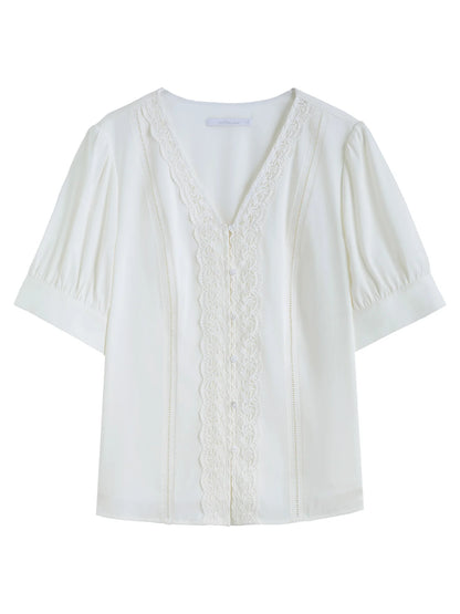 Damenbluse mit Muschelkragen und A-Linien-Schnitt – schmeichelnde Taille, vielseitig von Büro bis Freizeit