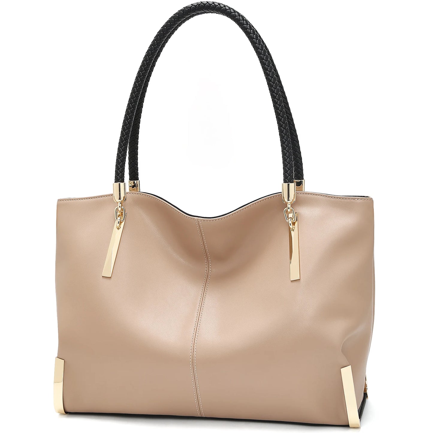 Damen Schultertasche Elegant aus Spaltleder mit Großem Fassungsvermögen