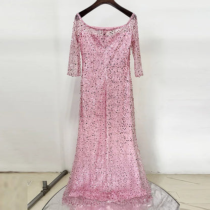 Lässiges Damen-Kleid mit Taschen, Reverskragen und langen Ärmeln im Patchwork-Hohldesign