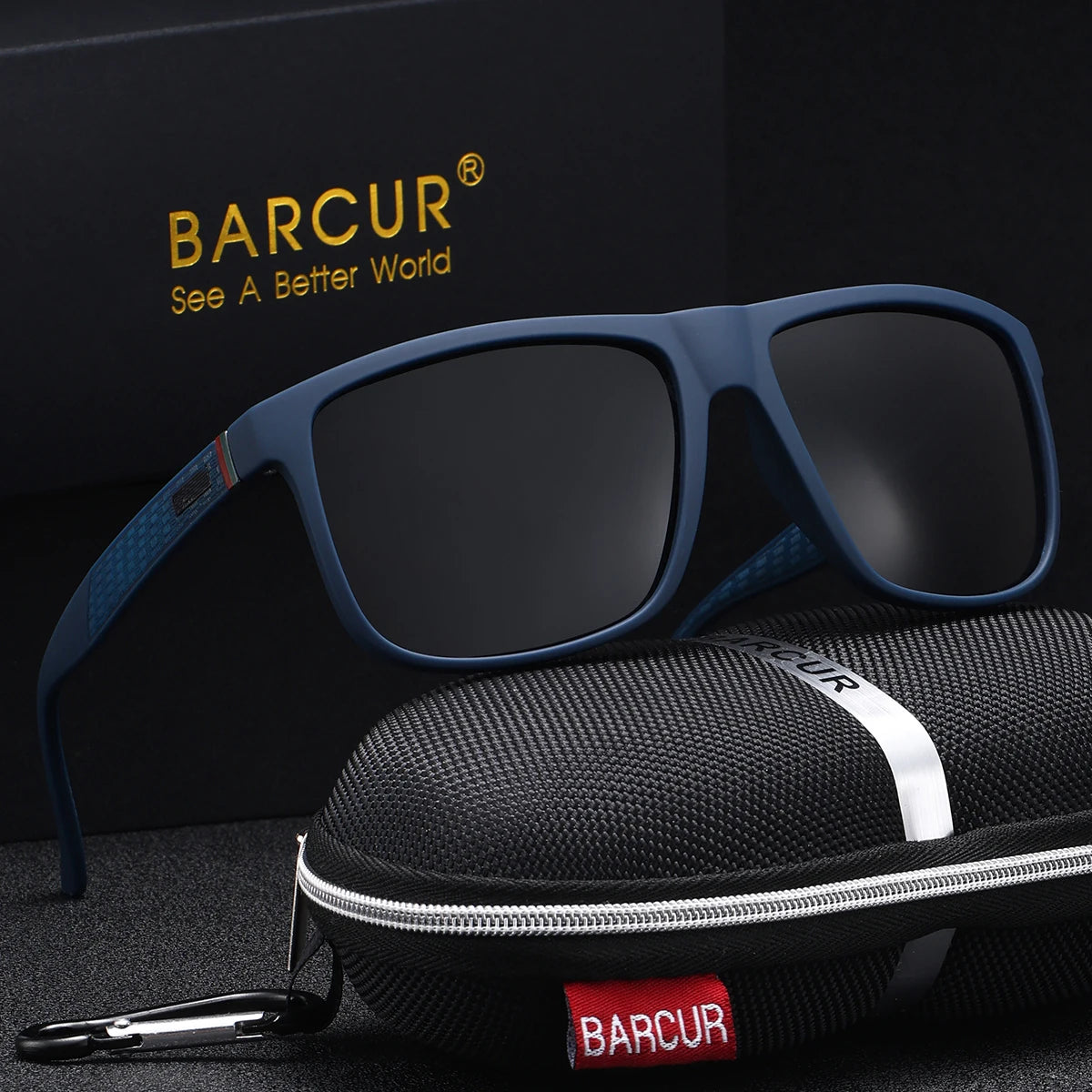 Sonnenbrille Rechteck Spiegel UV400 polarisiert Business Reise Herren