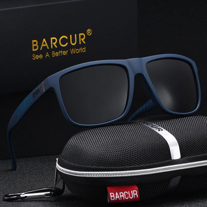 Sonnenbrille Rechteck Spiegel UV400 polarisiert Business Reise Herren