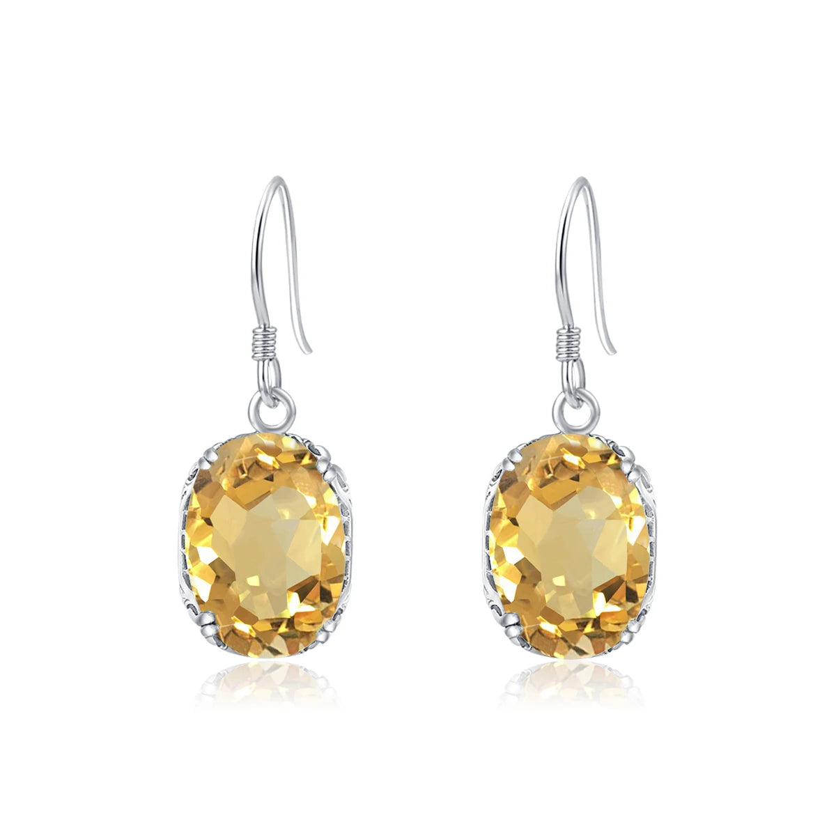 Damen-Ohrringe Tropfen-Form Regenbogen-Topas mit 18K-Goldplattierung aus 925er Silber