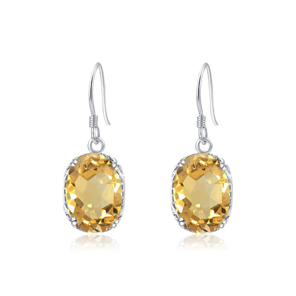 Damen-Ohrringe Tropfen-Form Regenbogen-Topas mit 18K-Goldplattierung aus 925er Silber