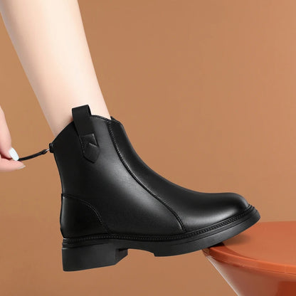 Damen Schnee Stiefel aus Faux Pelz mit rutschfester Sohle und Reißverschluss