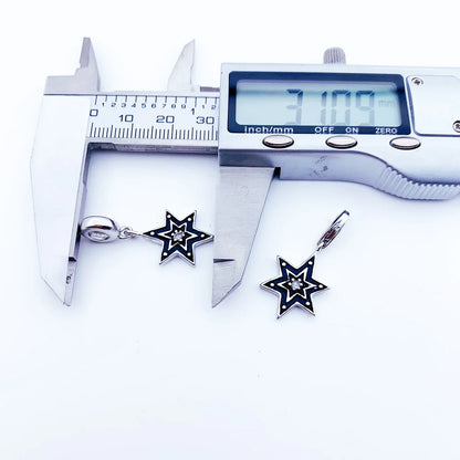 Damen-Charm-Anhänger schwarzer Stern Vintage II aus Sterlingsilber