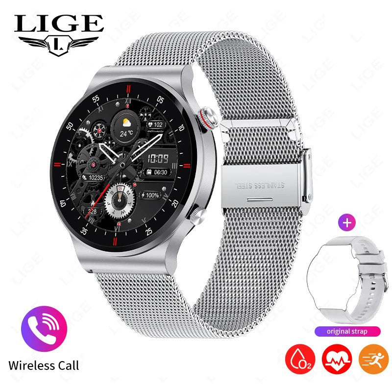 Männer Smart Uhr mit Bluetooth Anruf und wasserdichtem Sport Armband