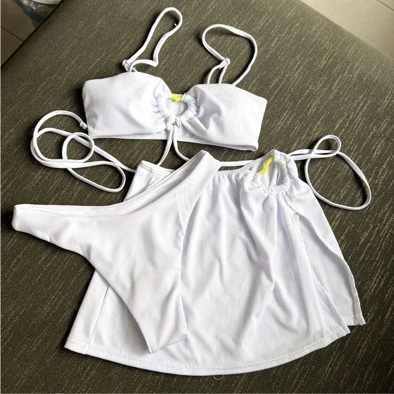 Bikini-Set mit großen Strasssteinen – Push-up-Badeanzug für Damen, ideal für den Sommerstrand