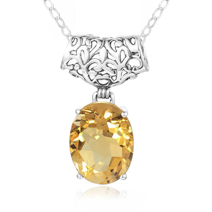Damen-Citrin-Tropfen-Ohrringe aus 925er Sterling Silber mit Synthetischem Citrin 12x16mm Lange Tropfenform