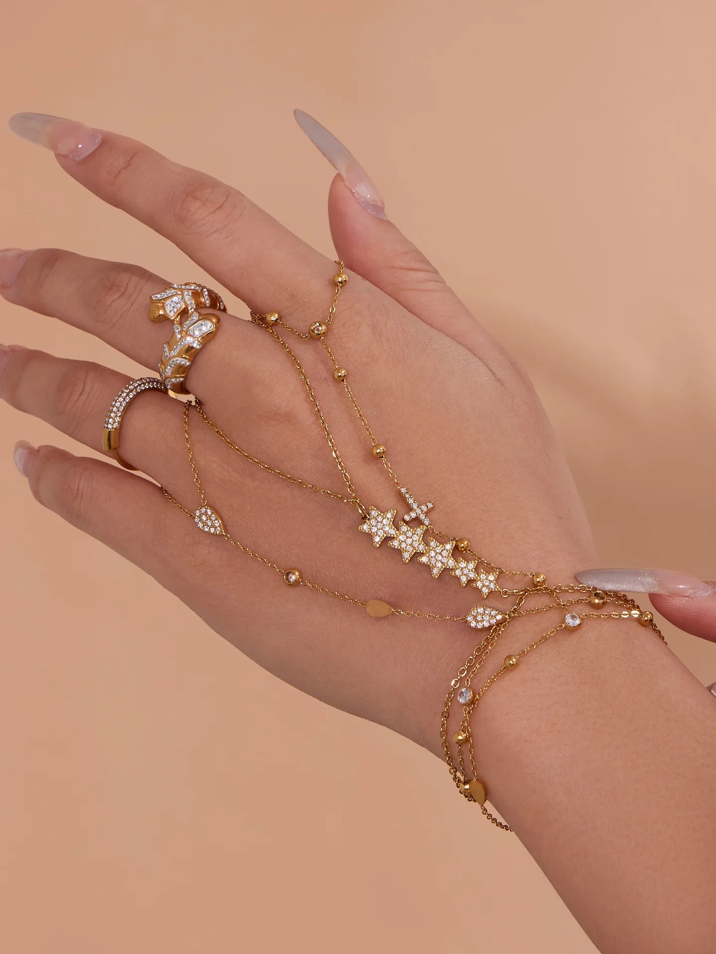 Damen-Charm-Armband mit 5A-Zirkonia aus Edelstahl