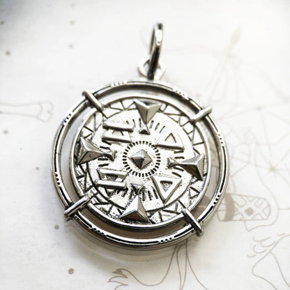 Damen-Charm-Anhänger Amulett magisch Natur Elemente aus Sterlingsilber