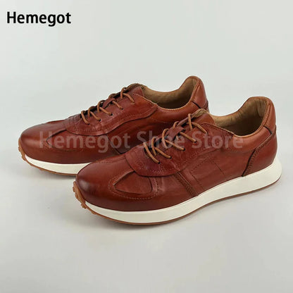 Thick-Soled Sneakers Men's Height Increasing Lace-Up Board Shoes Breathable Sports Shoes Males Outdoor Casual Shoes Men Shoes