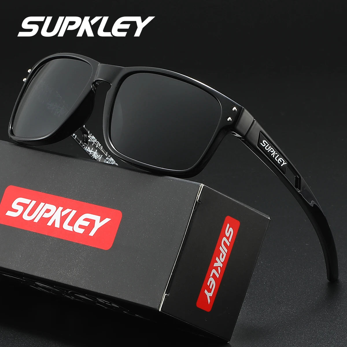 Sonnenbrille Sport quadratisch UV400 polarisiert winddicht Herren