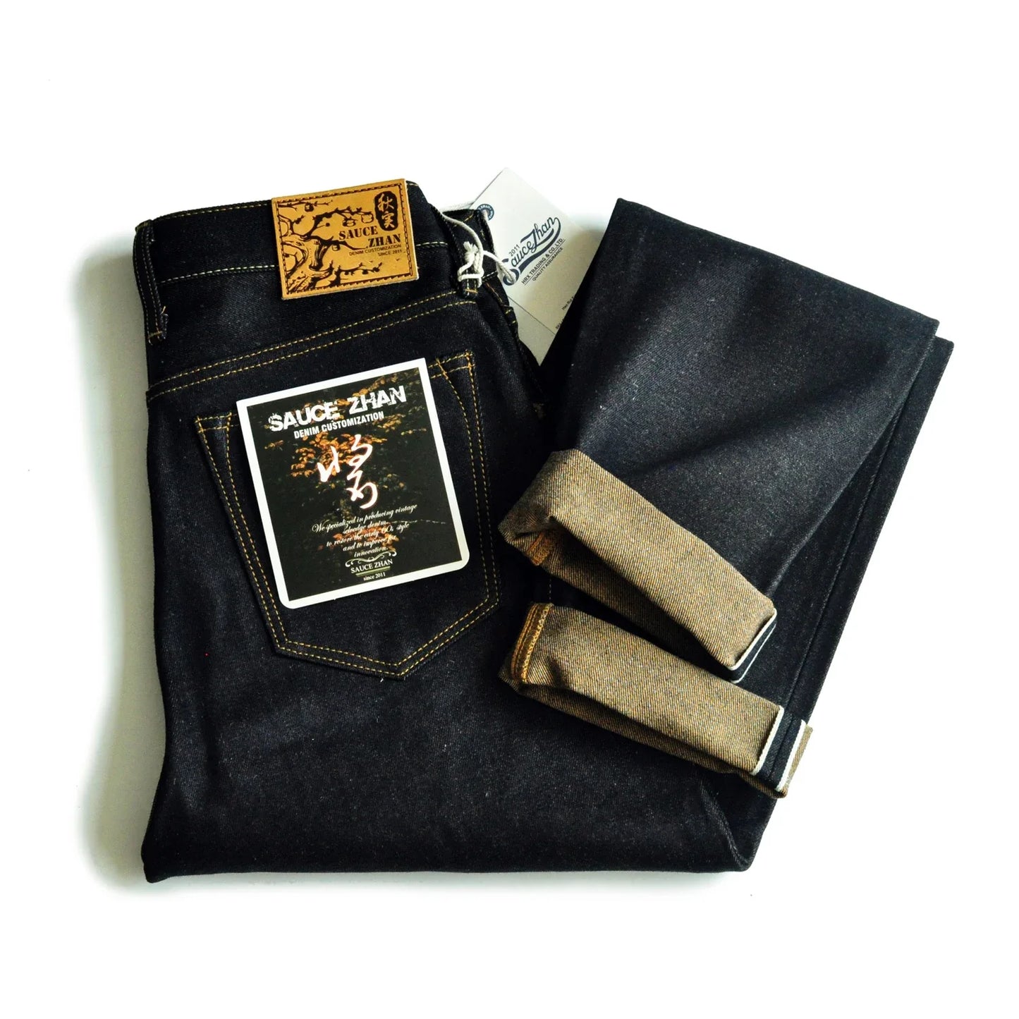 Herren Jeans aus Baumwolle und Leinen im Taper Fit mit 16,5 Unzen