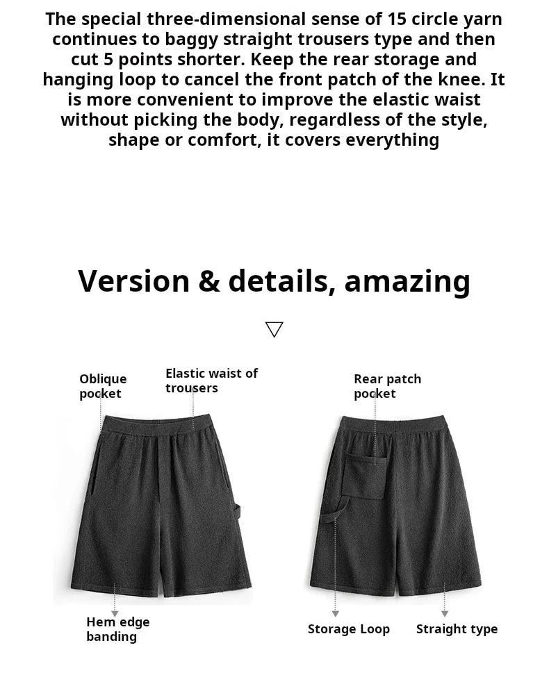 Herren Shorts im lässigen Stil mit elastischem Bund und Taschen