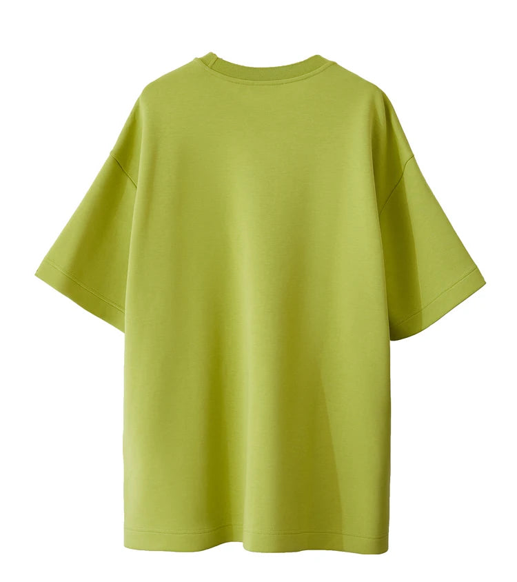 Damen T-Shirts mit Rundhalsausschnitt und losem, lässigem Schnitt mit Stickerei