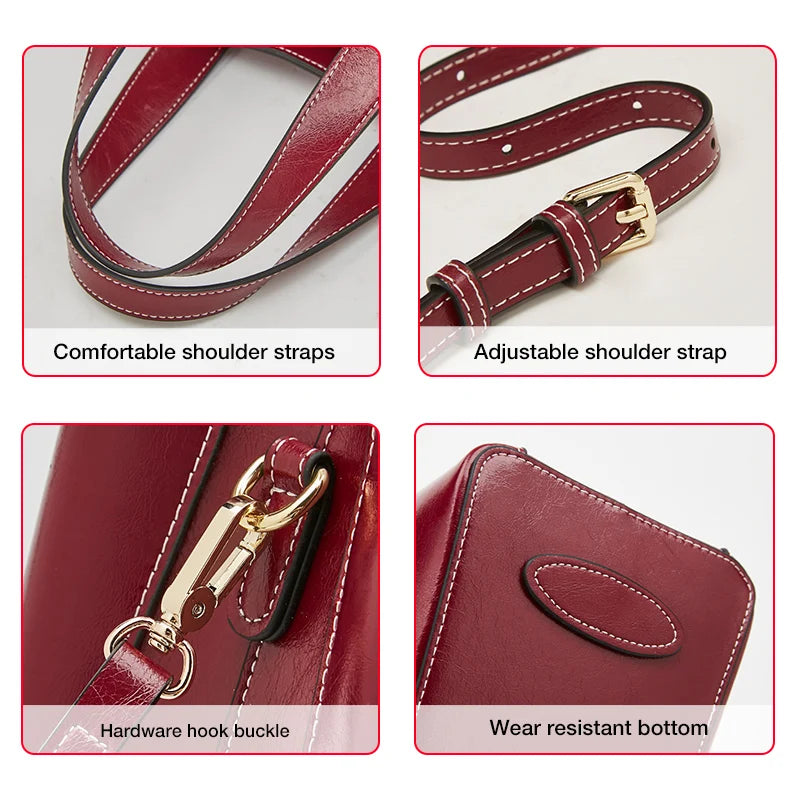 Damen Handtasche aus Split-Leder mit Crossbody Fashion Bags