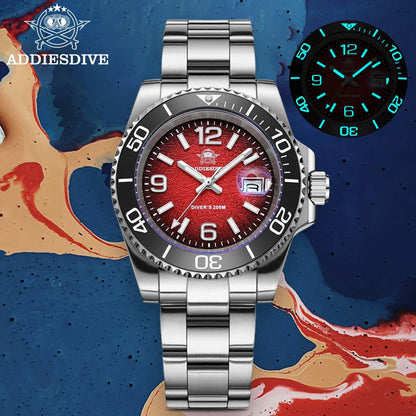 Herren-Taucheruhr 41 mm mit 316L-Stahl und 200 m Tiefe