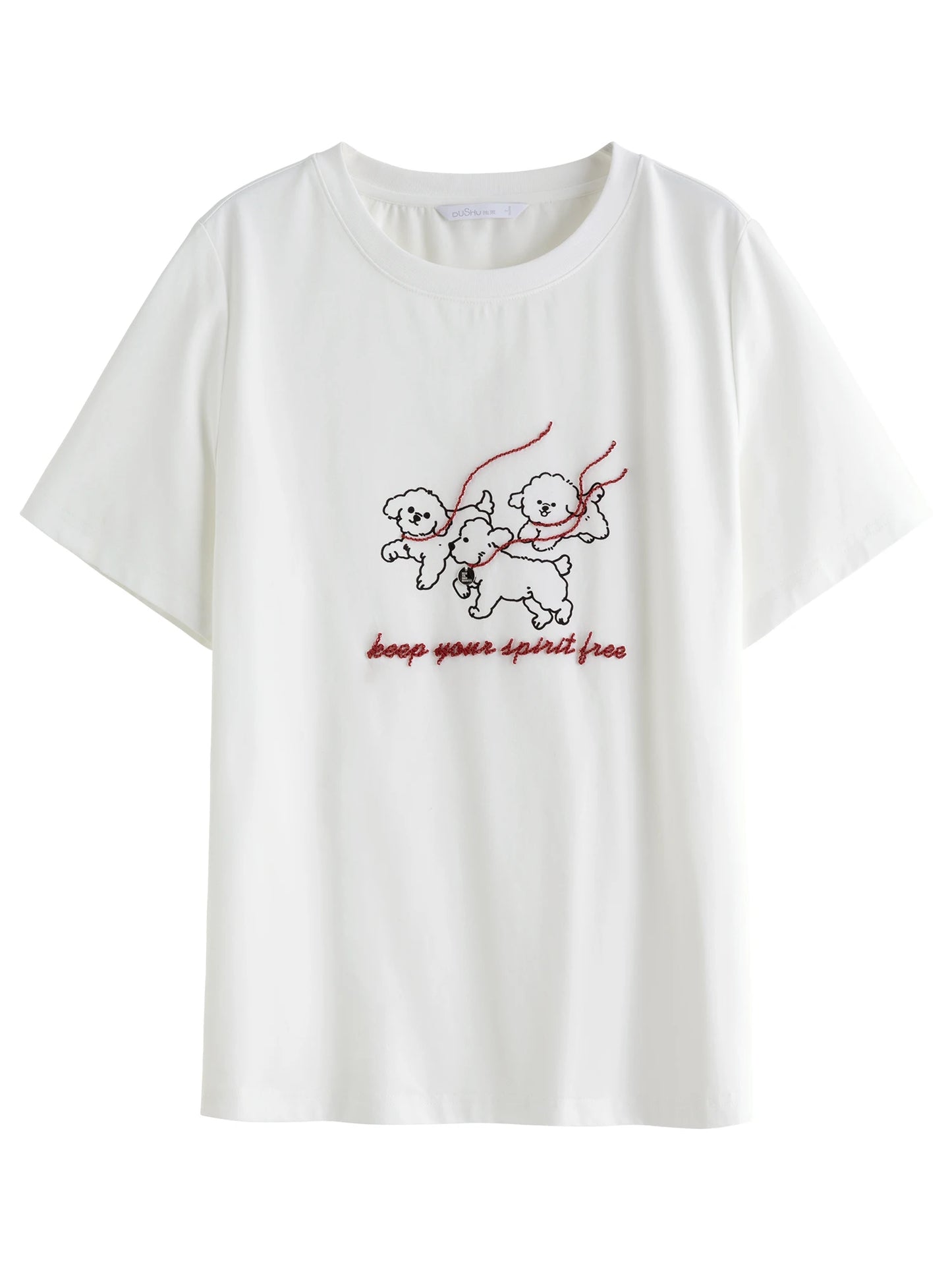 Damen T-Shirt mit V- und U-Ausschnitt, hoher Stretch und strukturierten Schultern – elastische Baumwolle im Y2K-Stil für den Sommer.