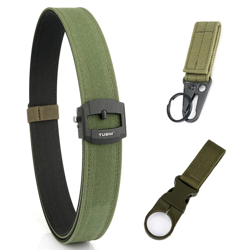Herren-Taktischer Gürtel aus Nylon mit automatischer Metallschnalle für Outdoor-Einsatz