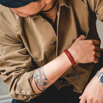 Herren Mantel aus schwerem Twill mit vier Taschen im Khaki-Farbton