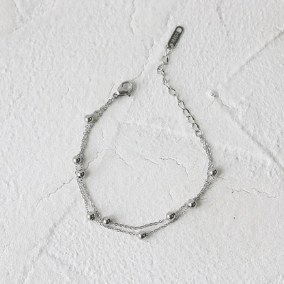 Damen-Armband Doppelperle koreanischer Trend