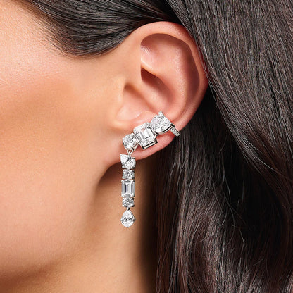Damen-Einzelohrstecker Climber Wassertropfen romantisch aus Sterlingsilber