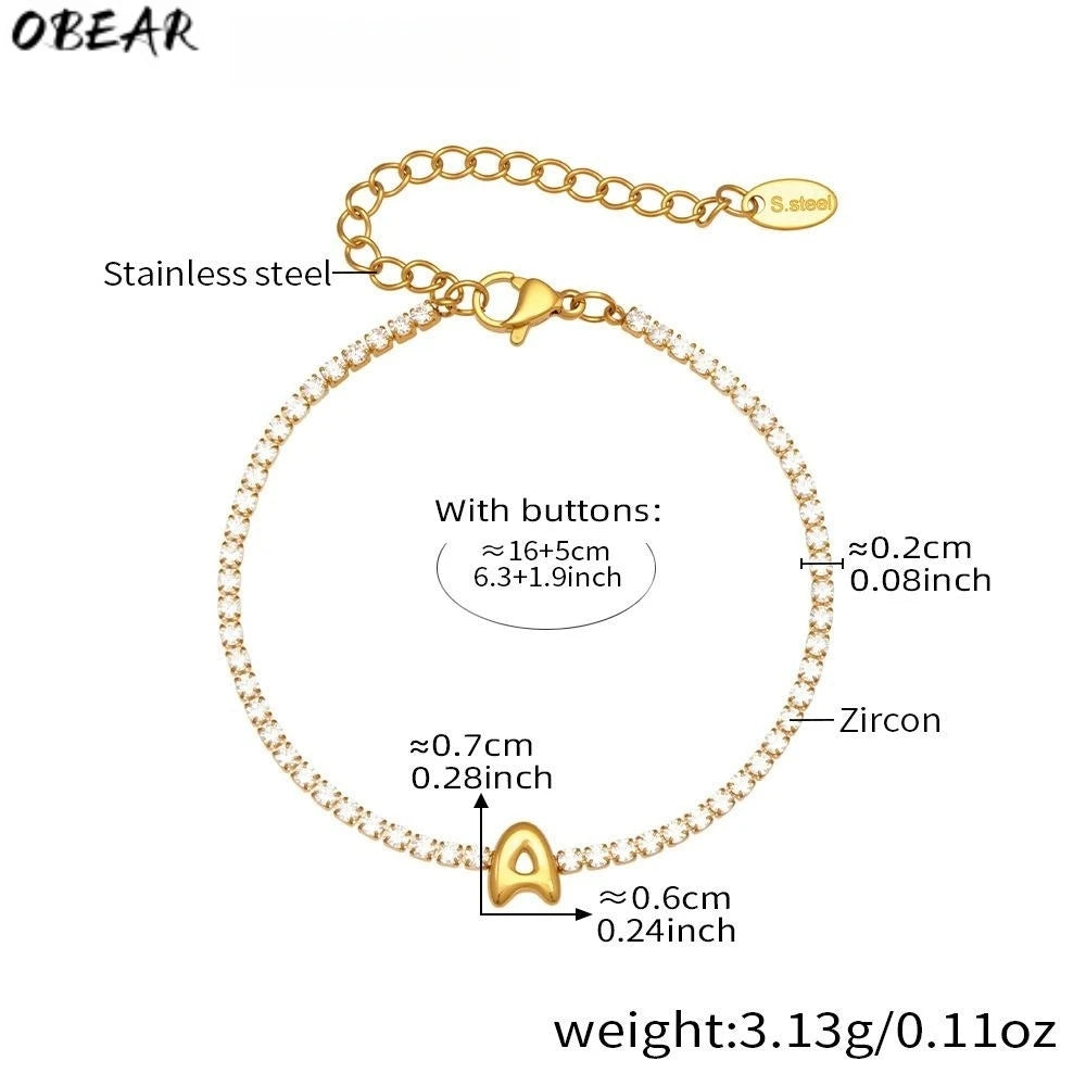 Damen-Armband mit Initialen-Buchstabe