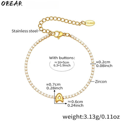 Damen-Armband mit Initialen-Buchstabe