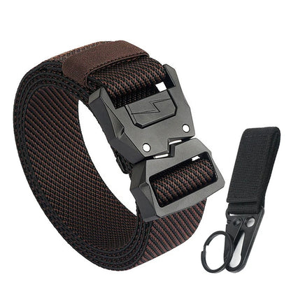 Herren-Gürtel Elastisch Mit Schnellverschluss Metall-Schnalle Verstellbar 110-140 cm