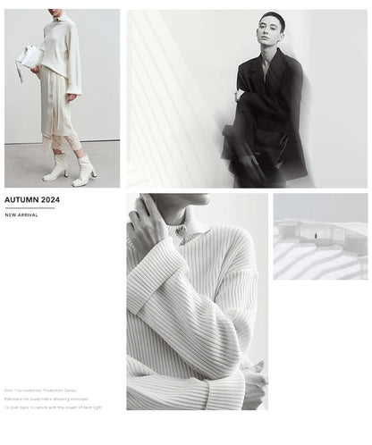 Damen T-Shirts im Minimalismus-Stil mit Mock-Neck und Stickerei aus Baumwolle