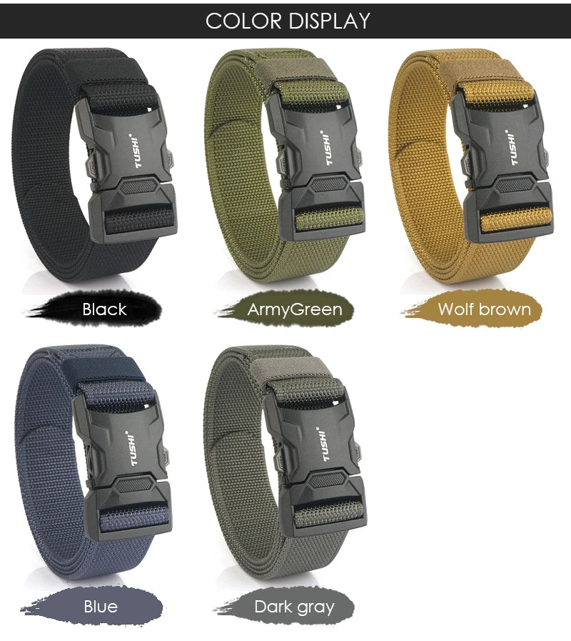 Herren-Gürtel aus Nylon für Outdoor-Einsätze mit robustem Design und Schnellverschluss