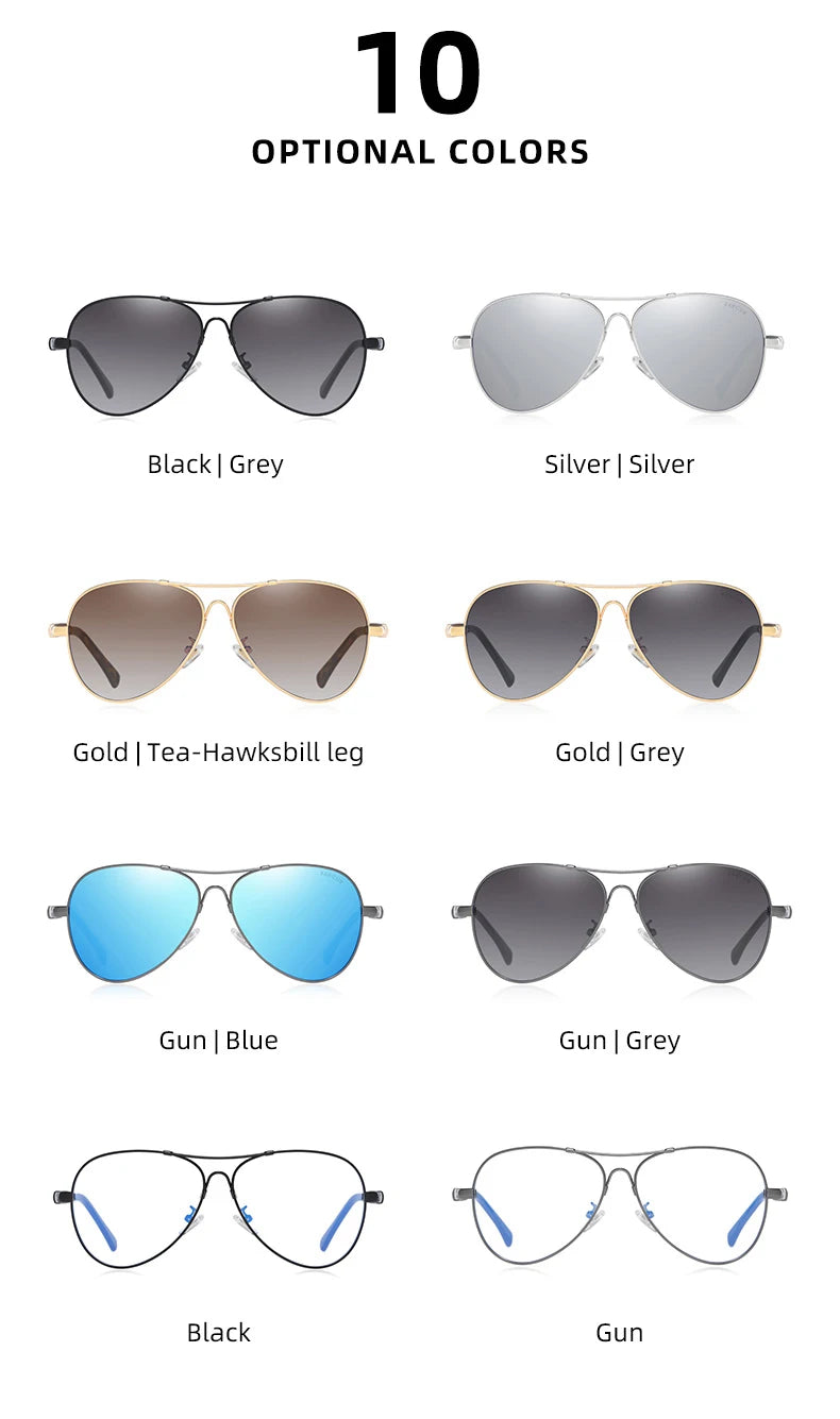 Sonnenbrille Pilot Memory-Rahmen Farbverlauf Spiegel polarisiert Unisex