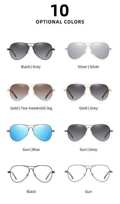 Sonnenbrille Pilot Memory-Rahmen Farbverlauf Spiegel polarisiert Unisex
