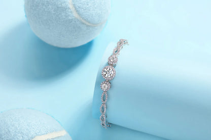 Damen-Armband mit großem Moissanit-Stein