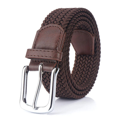 Unisex Gürtel Gewebe Elastikband Silberne Metallschnalle Jeans Geeignet Alltag Freizeit