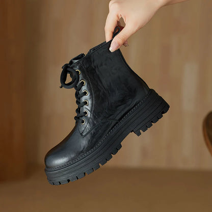 AIYUQI Women's Ankle Boots 2025 New Anti-slip Desert Short Boots Women Winter Platform British Style Women's Booties