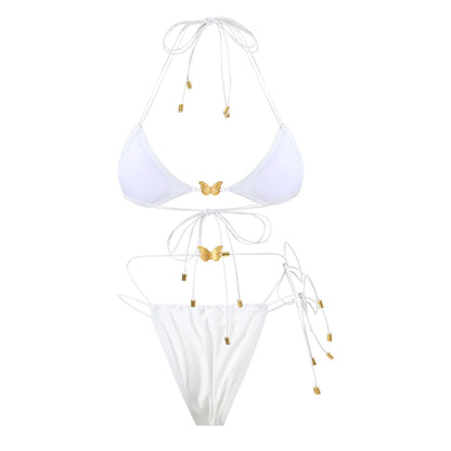 Dreiteiliges Damen-Bikini-Set im brasilianischen Stil – ideal für Strand und Pool