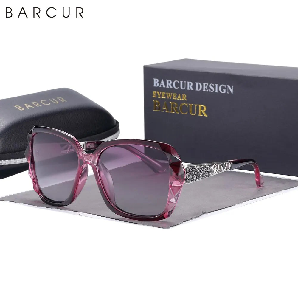Damen-Sonnenbrille elegant Design Farbverlauf polarisiert UV400