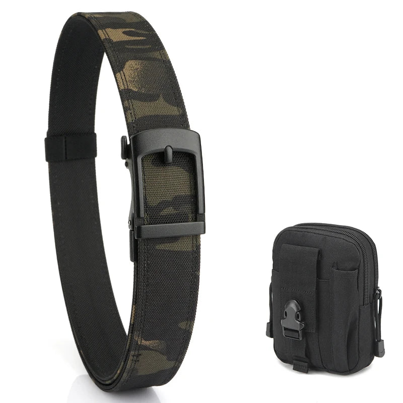 VATLY EDC Casual Gürtel Herren Nylon Rigid Military Automatik-Schnalle