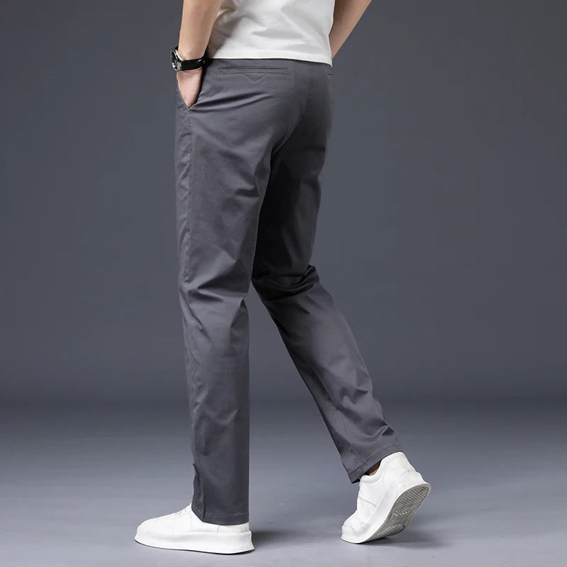 Herren Hose aus Baumwolle mit lässigem Stretch und geradem Schnitt